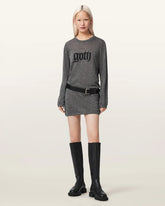Deetz Metallic Long Sleeve Mini Dress