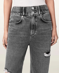 Daisy Tapered Leg Distressed Denim Jeans