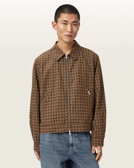 Lakeshaw Relaxed Fit Linen Blend Check Jacket