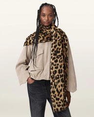 Leia Leopard Print Cotton Scarf