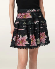 Zora Lace Trimmed Mini Skirt