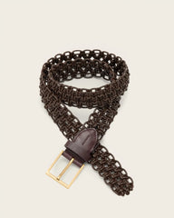 Ila Leather Woven Belt