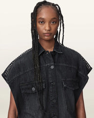 Alba Sleeveless Denim Shirt