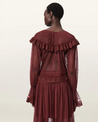 Trixie Lace Embroidered Top