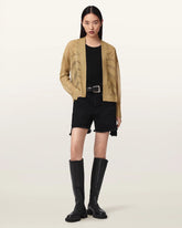 Misha Long Sleeved Cropped Cardigan