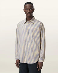 Roma Oversized Long Sleeve Striped Shirt