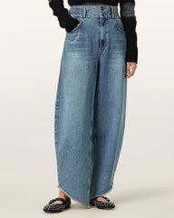 Taylor Frayed Barrel Leg Jeans