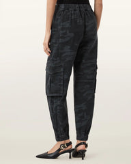Freda Camouflage Denim Cargo Pants