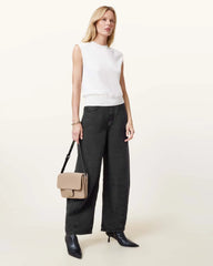 Jett Barrel Leg Linen Blend Pants