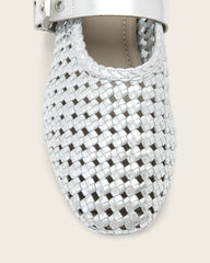 Sabine Woven Leather Flats