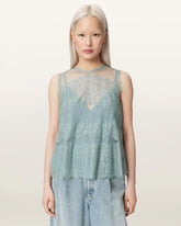 Clara Lace Mesh Sleeveless Top