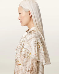 Heba Relaxed Fit Floral Organza Blouse