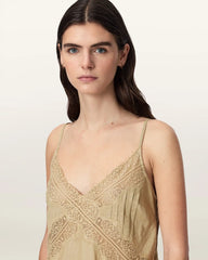 Samia Linen Lace Midi Dress