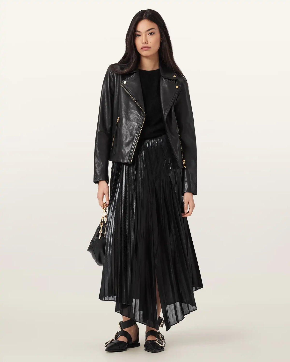 Jax Pleated Midi Skirt