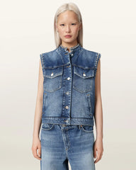 Mav Studded Denim Vest