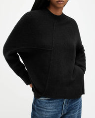 Lock Crew Neck Asymmetric Sweater