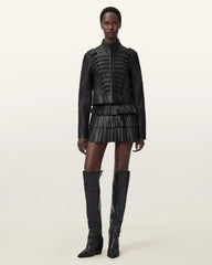 Rummy Cropped Leather Jacket