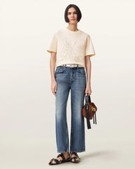 Lisa Embossed Crew Neck T-Shirt