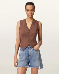 Cruz Ribbed Knitted Waistcoat