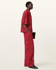 Charli Embroidered Straight Fit Pants
