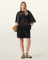 Amelie Mid Rise Relaxed Lace Shorts