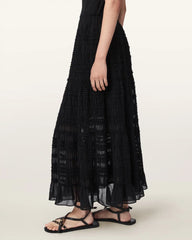 Lotus Shirred Maxi Skirt