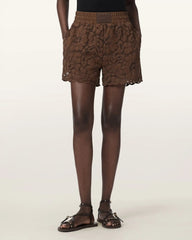 Amelie Mid Rise Relaxed Lace Shorts