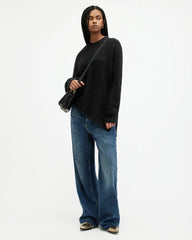 Lock Crew Neck Asymmetric Sweater