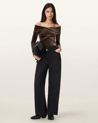 Delta Velvet Wrap Top