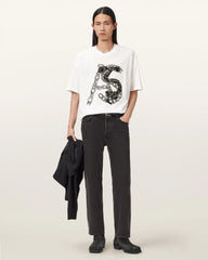 Scale Cropped Graphic T-Shirt