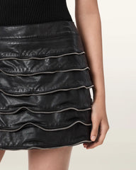 Emara Leather Mini Skirt