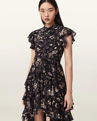 Shaela Floral Frill Maxi Dress