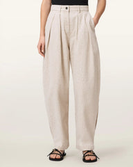 Becca Barrel Leg Denim Camo Pants
