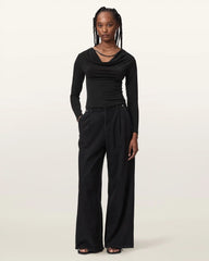 Hallie Cowl Neck Slim Fit Top