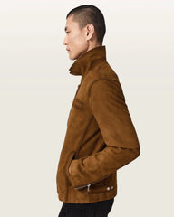 Ashwood Long Sleeve Suede Jacket