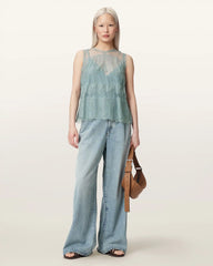 Clara Lace Mesh Sleeveless Top
