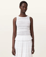 Marion Shirred Sleeveless Top
