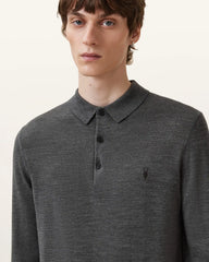 Mode Merino Long Sleeve Ramskull Polo Shirt