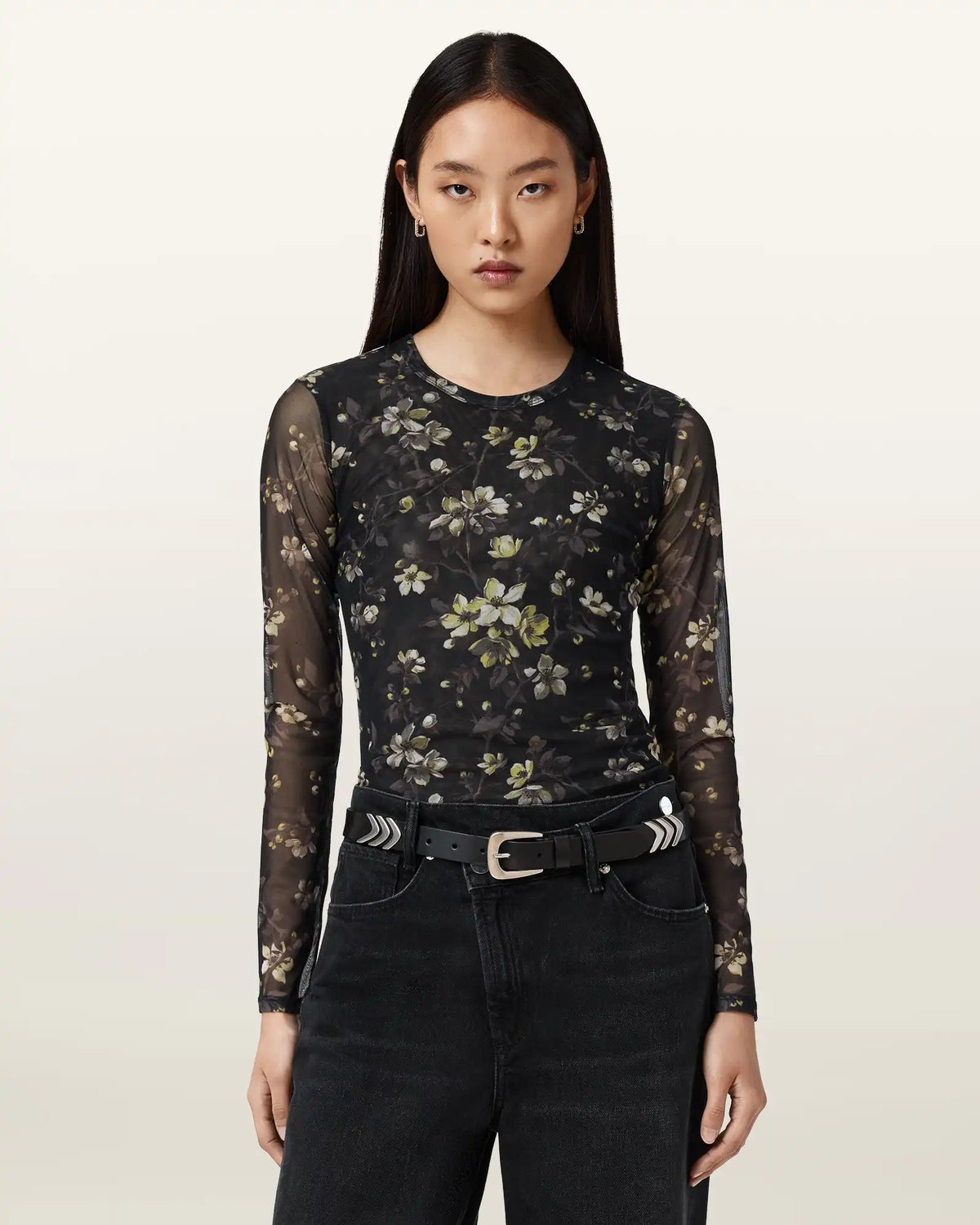Ellie Mesh Long Sleeve T-Shirt