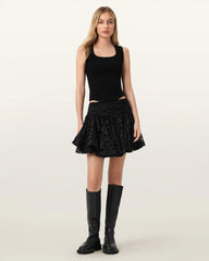 Dotty Broderie Mini Skirt