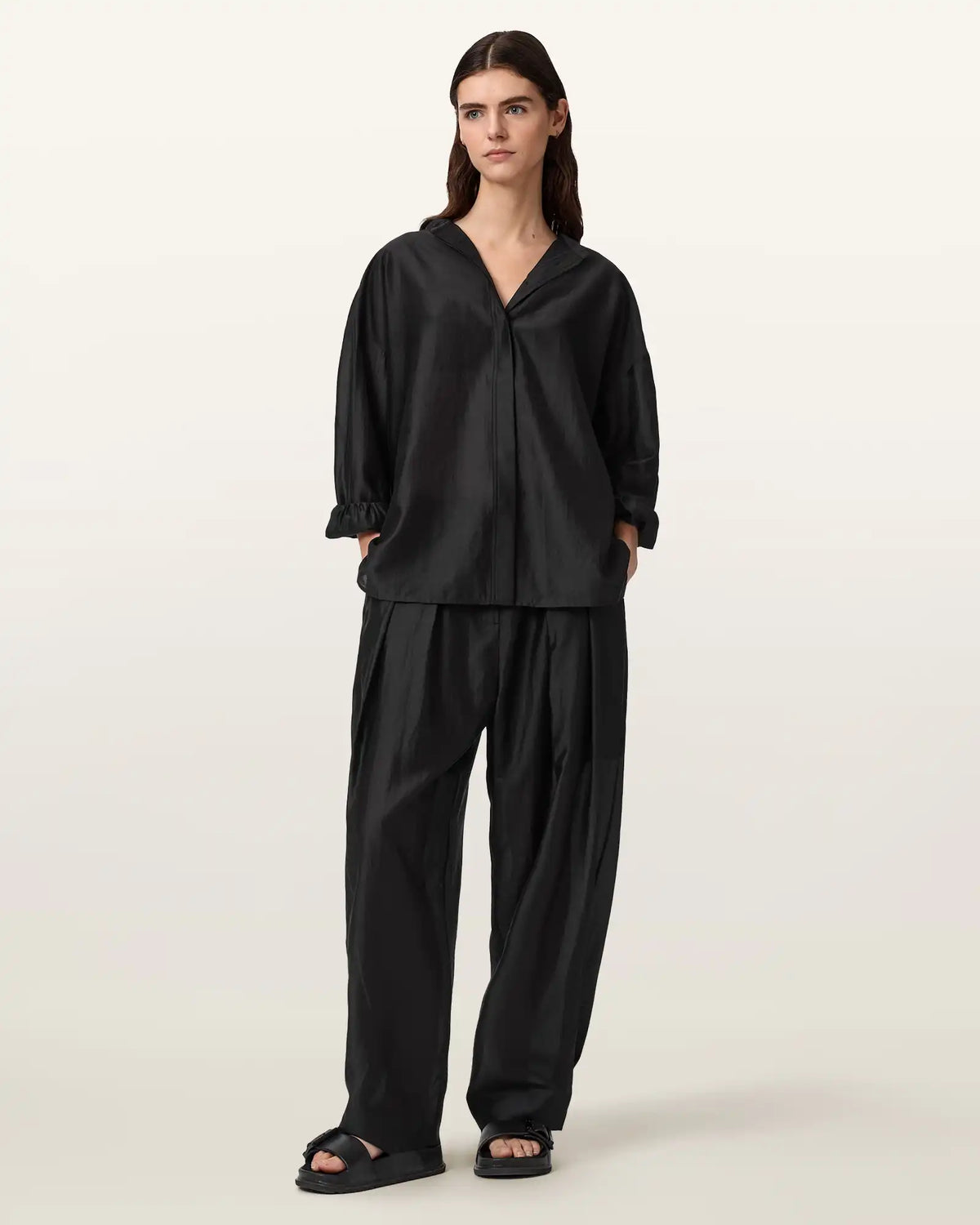 Becca Wide Leg Sheer Pants