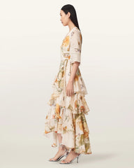 Camellia Floral Wrap Maxi Dress