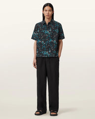 Fortune Short Sleeve Linen Blend Boxy Shirt