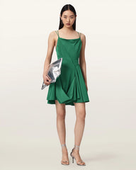 Claire Asymmetrical Draped Mini Dress