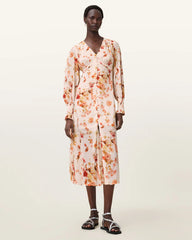 Taylen Floral Print Midi Dress