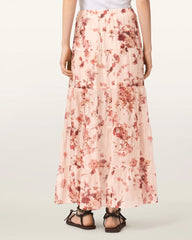 Evia Tiered Floral Maxi Skirt