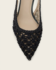 Violet Slingback Pointed Toe Heels