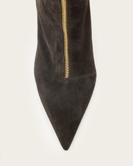 Natasha Pointed Zip Up Suede Boots
