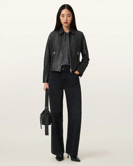 Danbury Leather Biker Jacket
