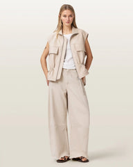 Flor Relaxed Fit Leather Gilet